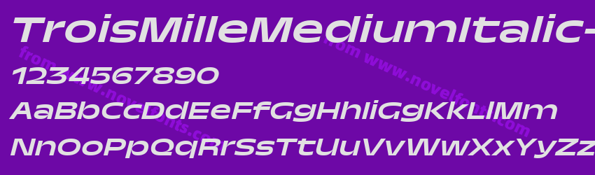 TroisMilleMediumItalic-25Preview