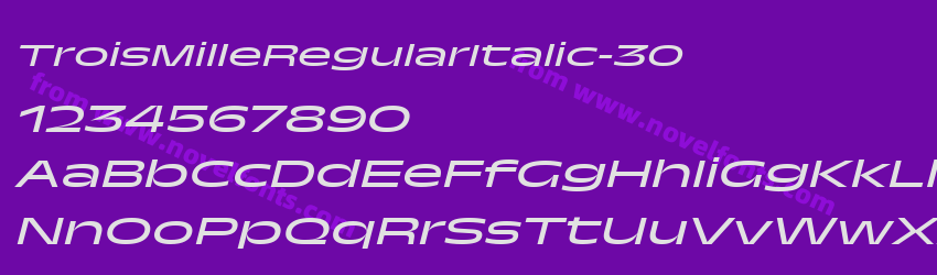 TroisMilleRegularItalic-30Preview