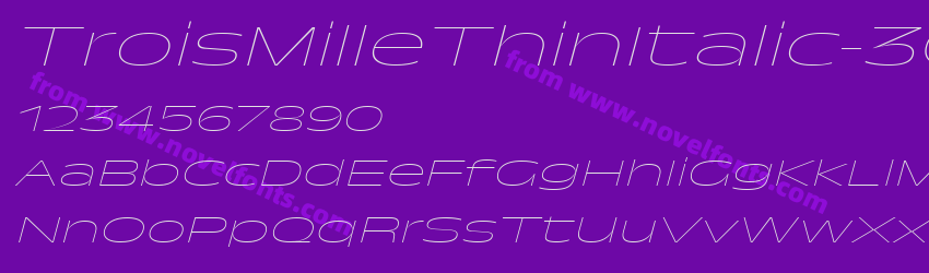 TroisMilleThinItalic-30Preview