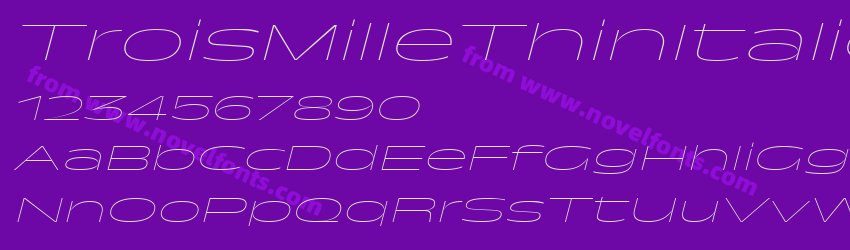 TroisMilleThinItalic-35Preview