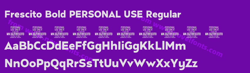 Frescito Bold PERSONAL USE RegularPreview