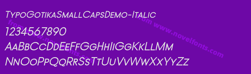 TypoGotikaSmallCapsDemo-ItalicPreview