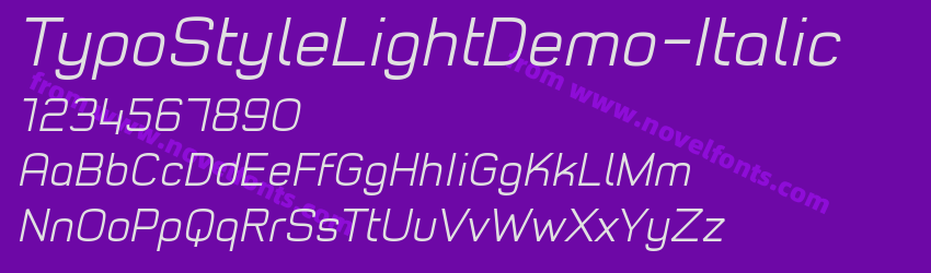 TypoStyleLightDemo-ItalicPreview