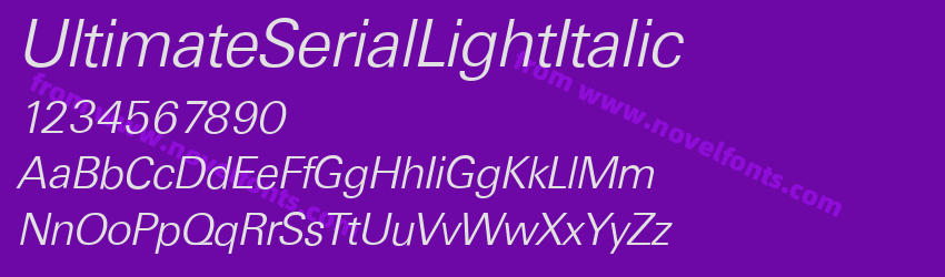 UltimateSerialLightItalicPreview