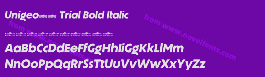 Unigeo64 Trial Bold ItalicPreview