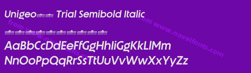 Unigeo64 Trial Semibold ItalicPreview