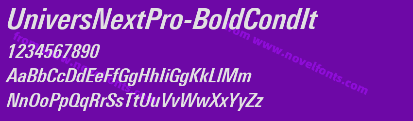 UniversNextPro-BoldCondItPreview