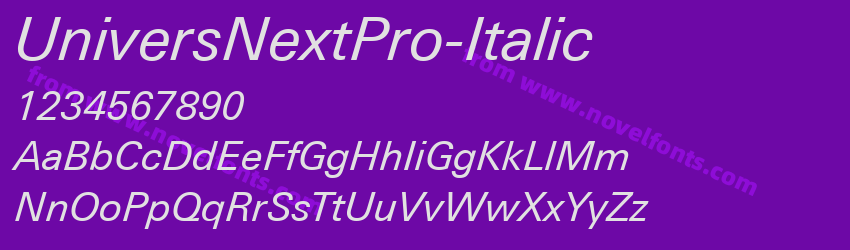 UniversNextPro-ItalicPreview