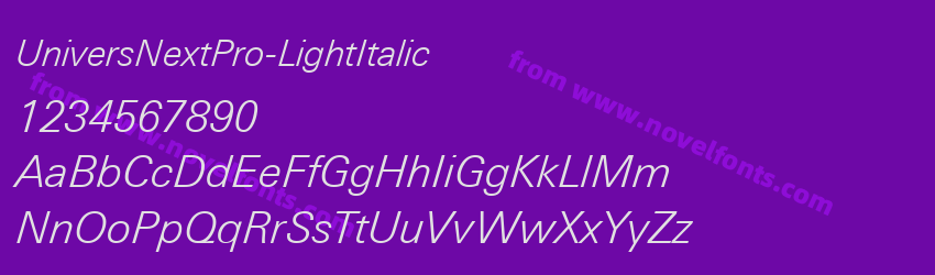 UniversNextPro-LightItalicPreview