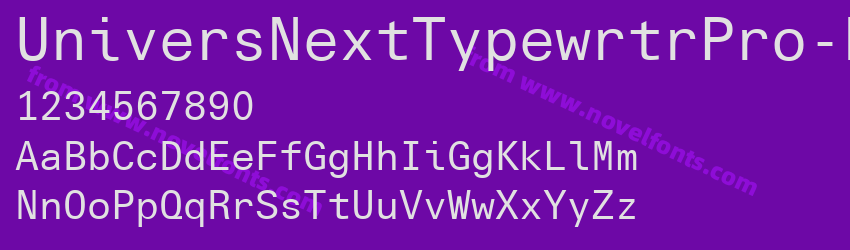 UniversNextTypewrtrPro-RgPreview