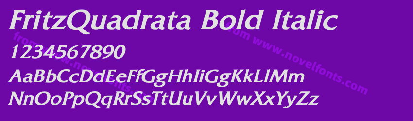 FritzQuadrata Bold ItalicPreview