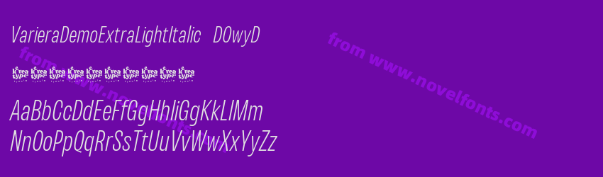 VarieraDemoExtraLightItalic-DOwyDPreview