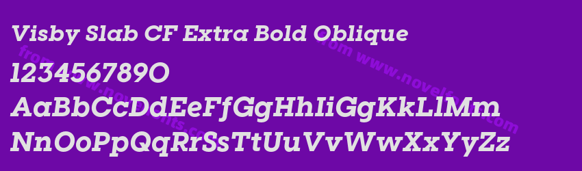 Visby Slab CF Extra Bold ObliquePreview