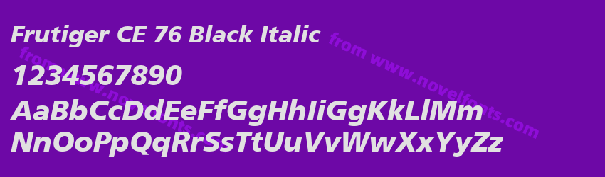 Frutiger CE 76 Black ItalicPreview