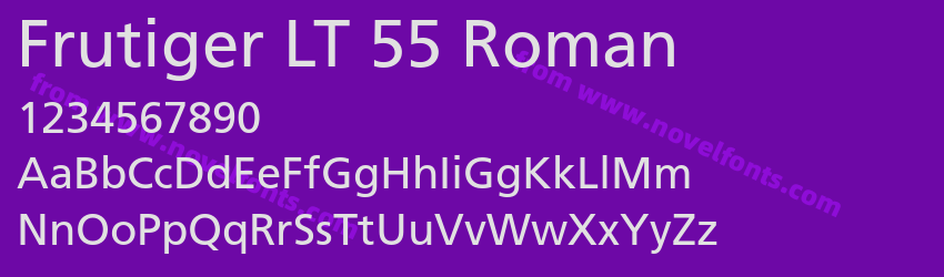 Frutiger LT 55 RomanPreview