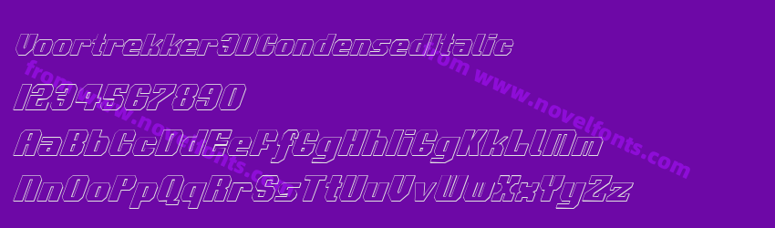 Voortrekker3DCondensedItalicPreview