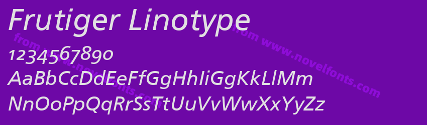 Frutiger LinotypePreview