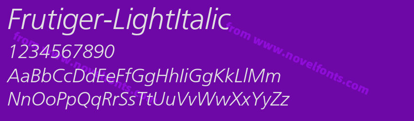 Frutiger-LightItalicPreview