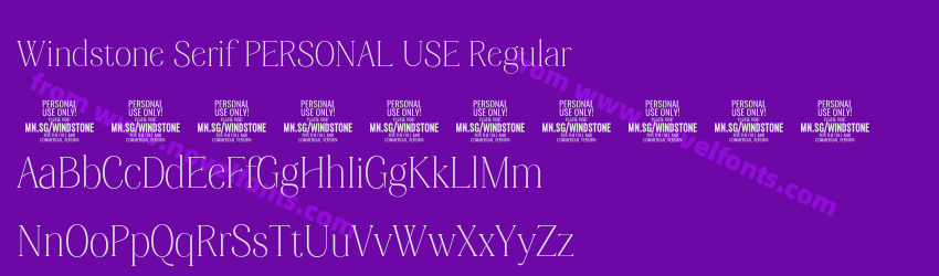 Windstone Serif PERSONAL USE RegularPreview