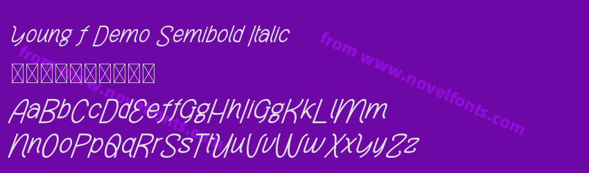 Young F Demo Semibold ItalicPreview