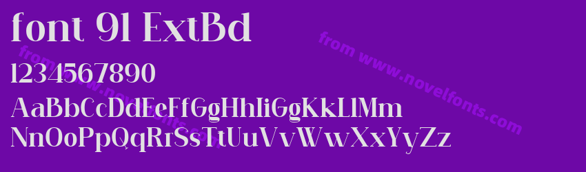 font 91 ExtBdPreview