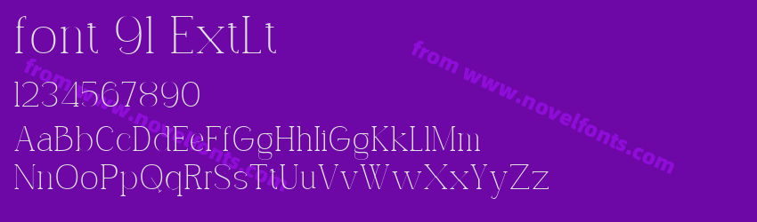 font 91 ExtLtPreview