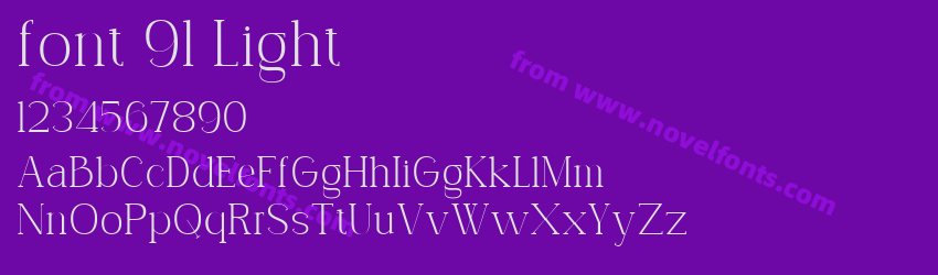 font 91 LightPreview