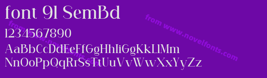 font 91 SemBdPreview