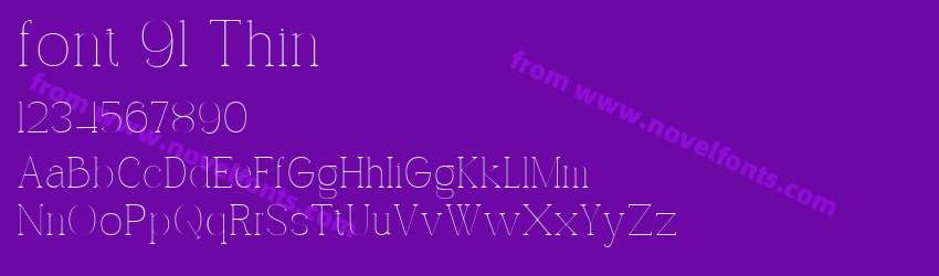 font 91 ThinPreview