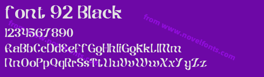 font 92 BlackPreview