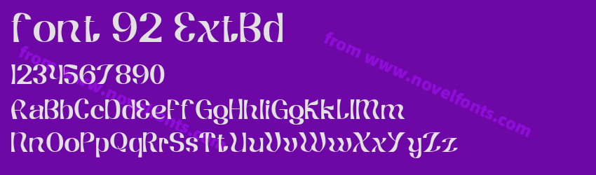 font 92 ExtBdPreview