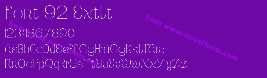 font 92 ExtLtPreview