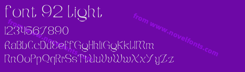 font 92 LightPreview