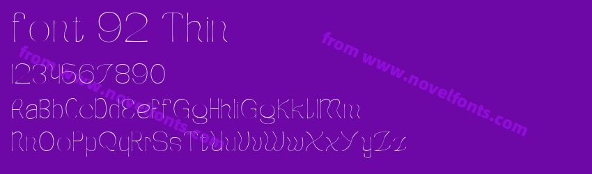 font 92 ThinPreview