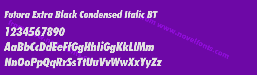 Futura Extra Black Condensed Italic BTPreview