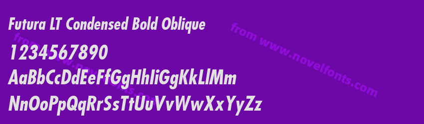 Futura LT Condensed Bold ObliquePreview