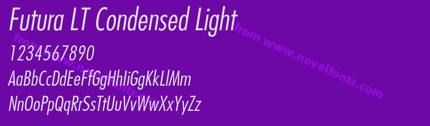 Futura LT Condensed LightPreview