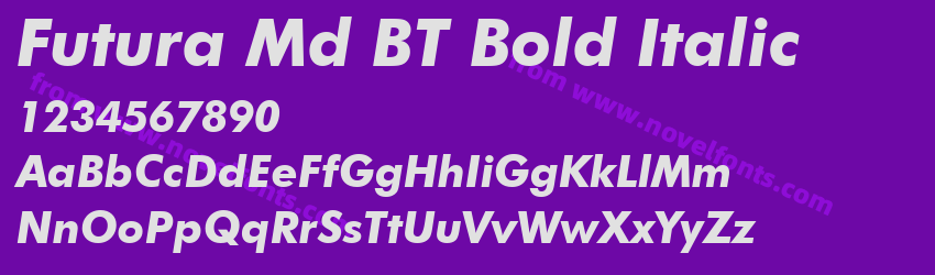 Futura Md BT Bold ItalicPreview