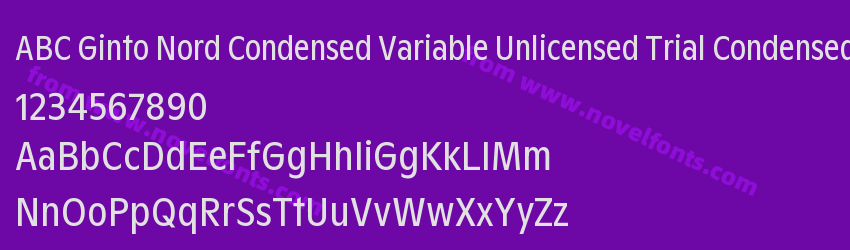 ABC Ginto Nord Condensed Variable Unlicensed Trial Condensed RegularPreview