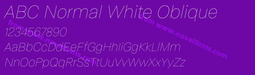 ABC Normal White ObliquePreview