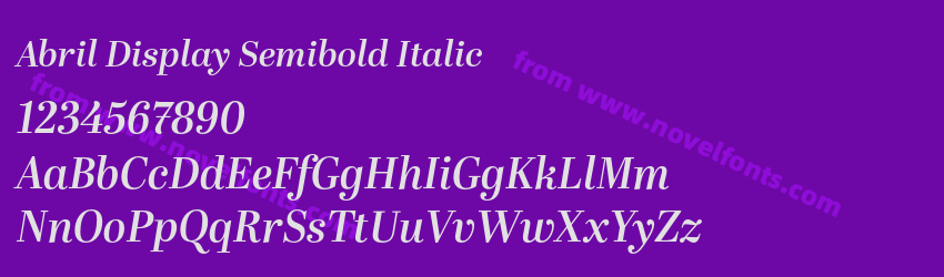 Abril Display Semibold ItalicPreview