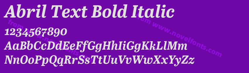 Abril Text Bold ItalicPreview