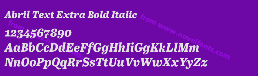 Abril Text Extra Bold ItalicPreview