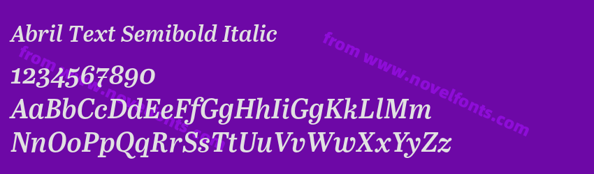 Abril Text Semibold ItalicPreview