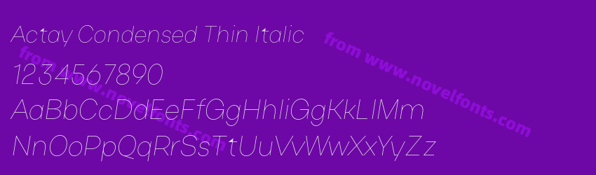 Actay Condensed Thin ItalicPreview