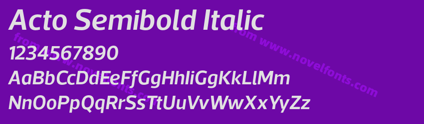 Acto Semibold ItalicPreview