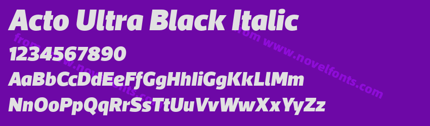 Acto Ultra Black ItalicPreview