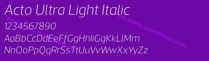 Acto Ultra Light ItalicPreview