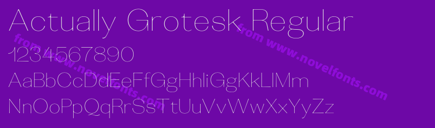 Actually Grotesk RegularPreview