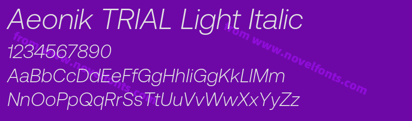 Aeonik TRIAL Light ItalicPreview